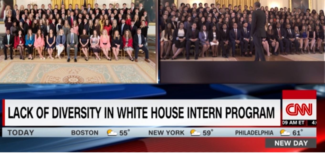 Spring 2018 Interns Trump vs Obama - White vs Diverse