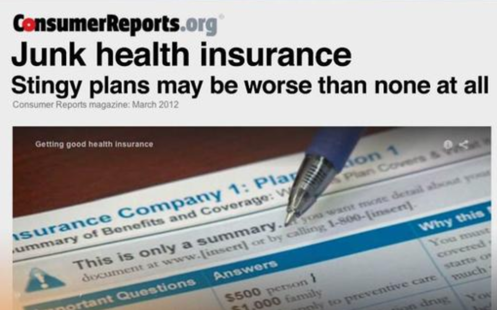 Junk Health Insurance