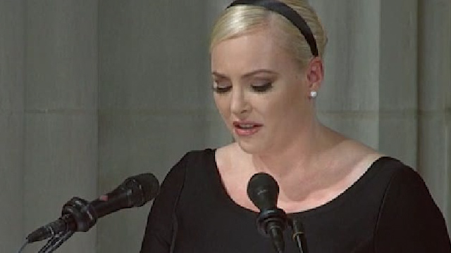 Meghan McCain was clearly upset with President Trump and the words within her eulogy made it clear she wanted it known.