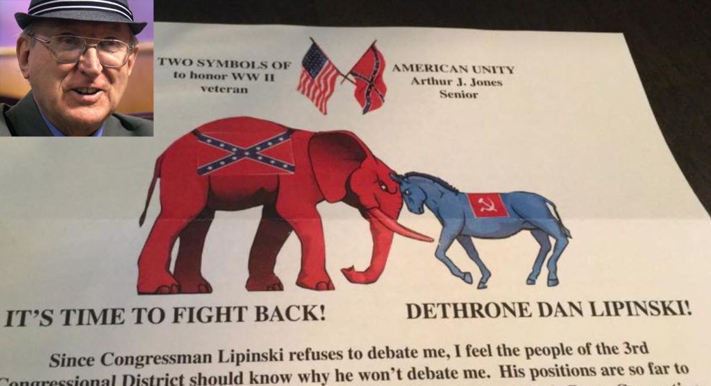 Trump Effect Illinois GOP Holocaust denier candidate vile racist flyers