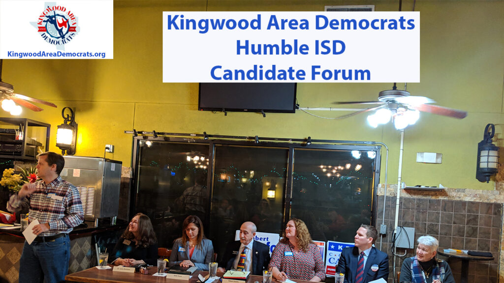 Kingwood Area Democrats 2019 Humble ISD Candidate Forum