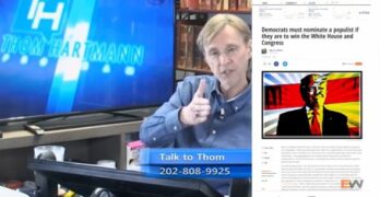 My latest Daily KOS article got a shout out on the Thom Hartmann Show on Free Speech TV