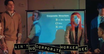 SNL skit illustrates corporate structure self-sustaining by preying on human flaws