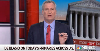 De Blasio: Bernie still in. Biden has these vetting issues