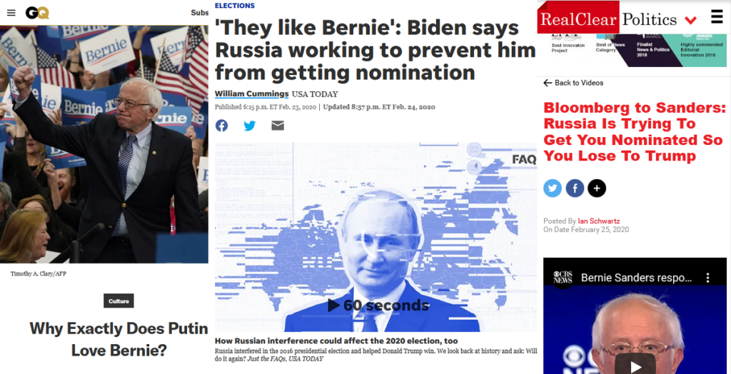 Media Stoop to ‘Russian Assistance’ to Explain Sanders’ Rise