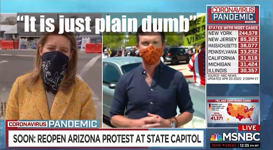 MSNBC host on COVID-19 protests: It is just plain dumb.
