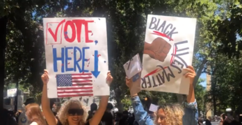 Register Vote by mail protesters