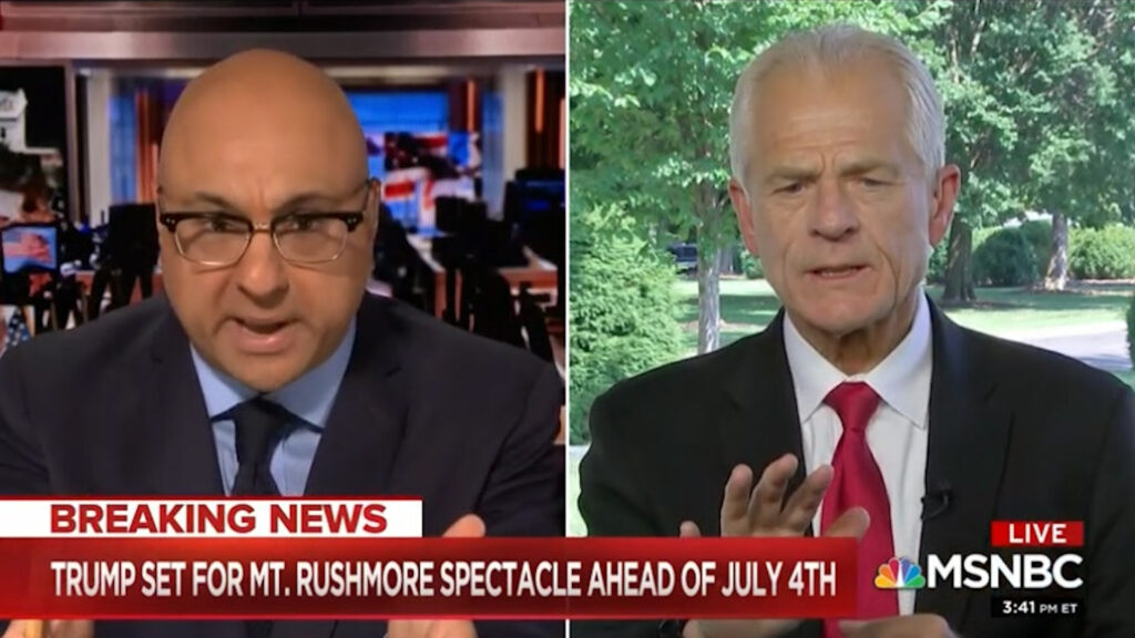 Ali Velshi to Trump spokesperson Peter Navarro: Clearly what you are saying is not true