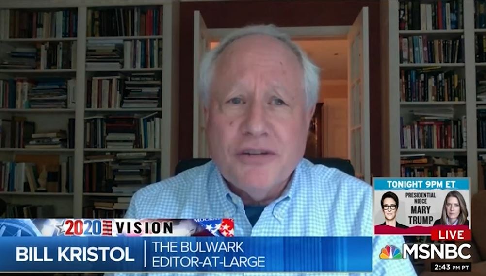 Conservative Bill Kristol wants Republican Party destroyed. "I am a Democrat for 2020."