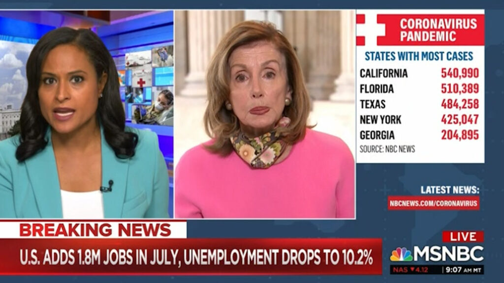 Pelosi hits back at MSNBC host about negotiations 'It's not just about dollars. It's about values'
