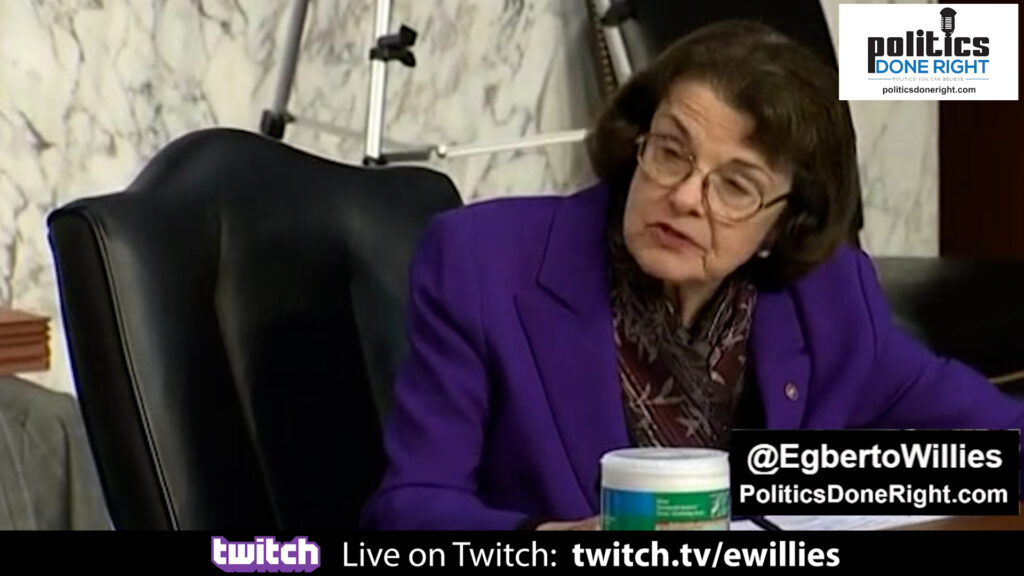 This Democrat, Dianne Feinstein said the wrong thing at the SCOTUS farcical hearing