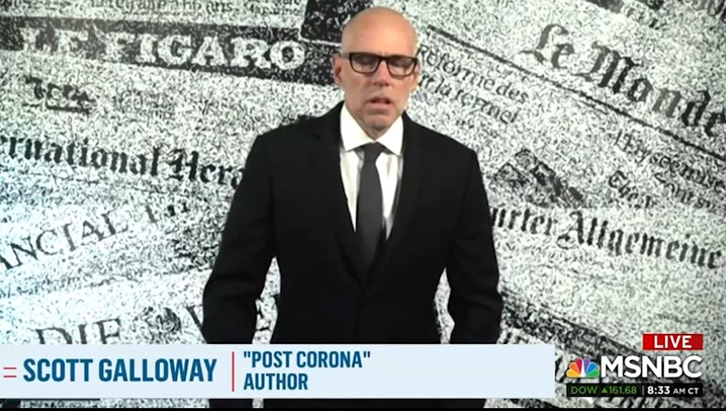 Scott Galloway, Post Corona author decisive slam on saving corporations over people