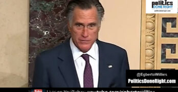 Mitt Romney calls out Republican Senators for lying to constituents, tell them the truth.