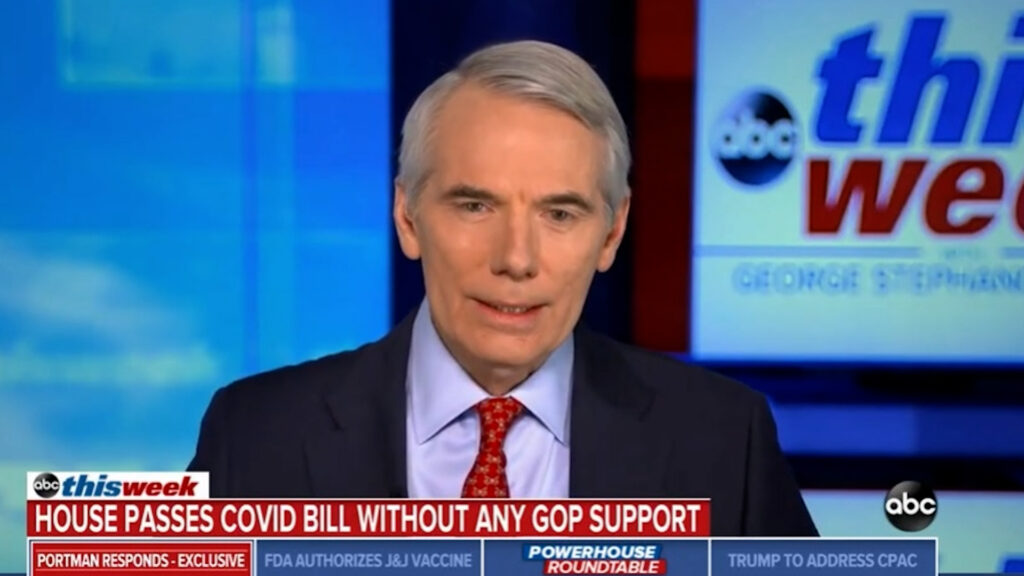 Is GOP Senator implying a large number of Republican COVID Relief Bill supporters are freeloaders?