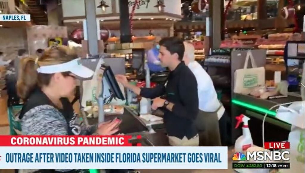 Katy Tur Mask supermarket