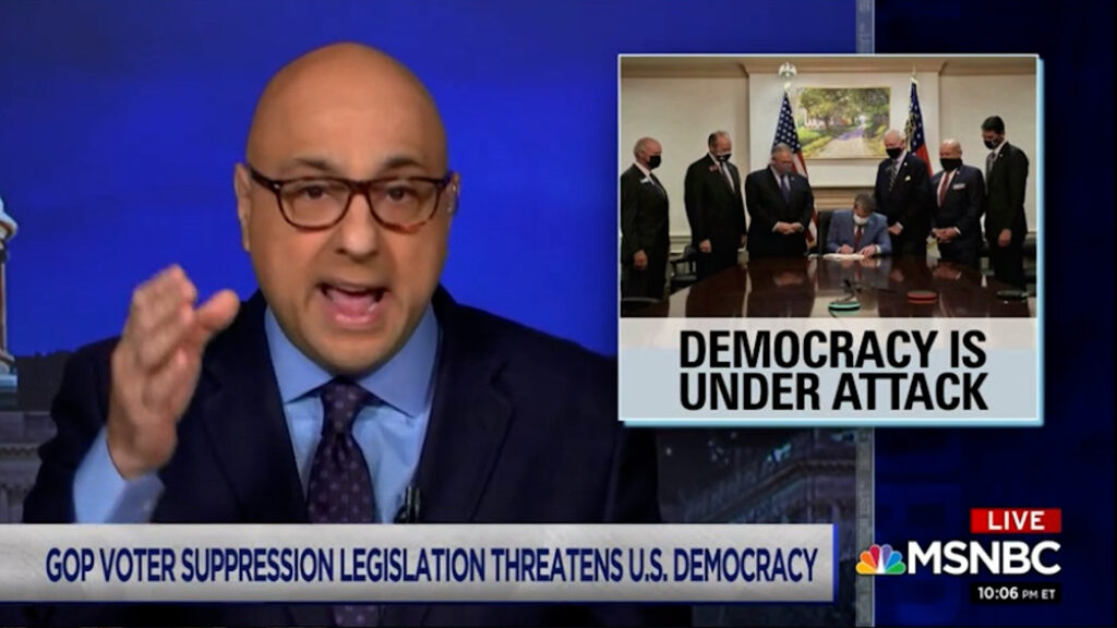 Ali Velshi uses his impressive immigrant story to excoriate Republicans for suppressing democracy.