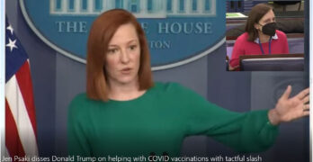 Jen Psaki disses Donald Trump on helping with COVID vaccinations with a tactful slash.