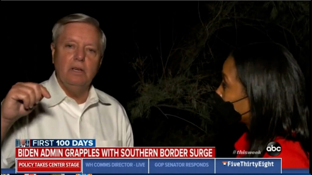 Lindsey Graham displays his inhumanity and evil with his statement at the Texas/Mexico border
