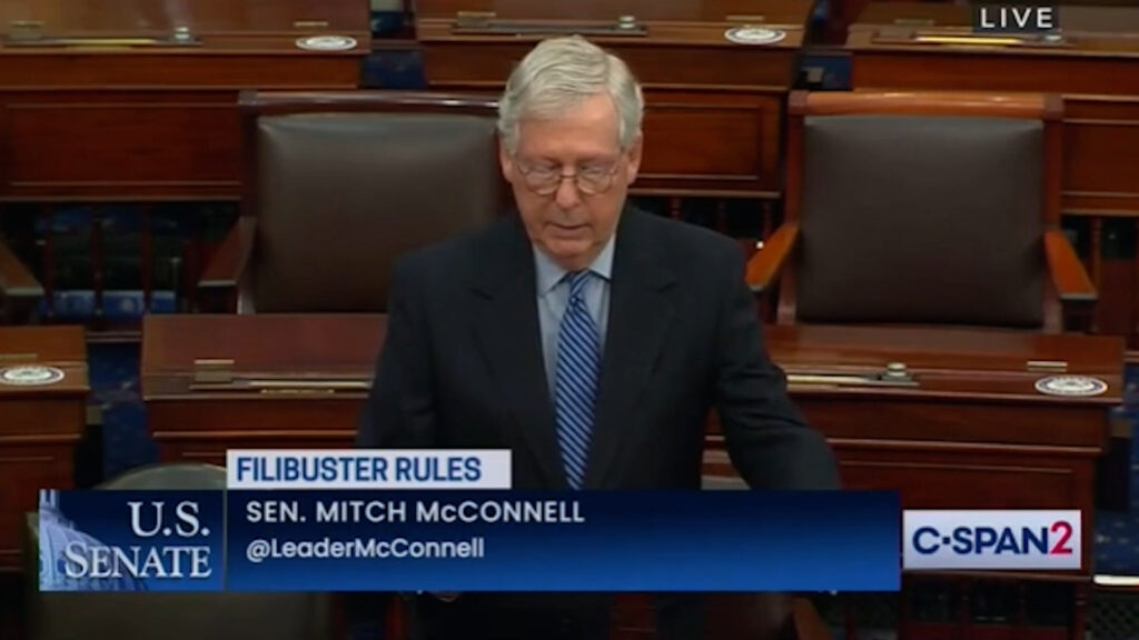 Mitch McConnell tried to scare Democrats from killing the filibuster