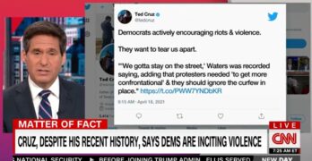 CNN Host throws back Ted Cruz words for faux outrage over Maxine Waters Chauvin case comments