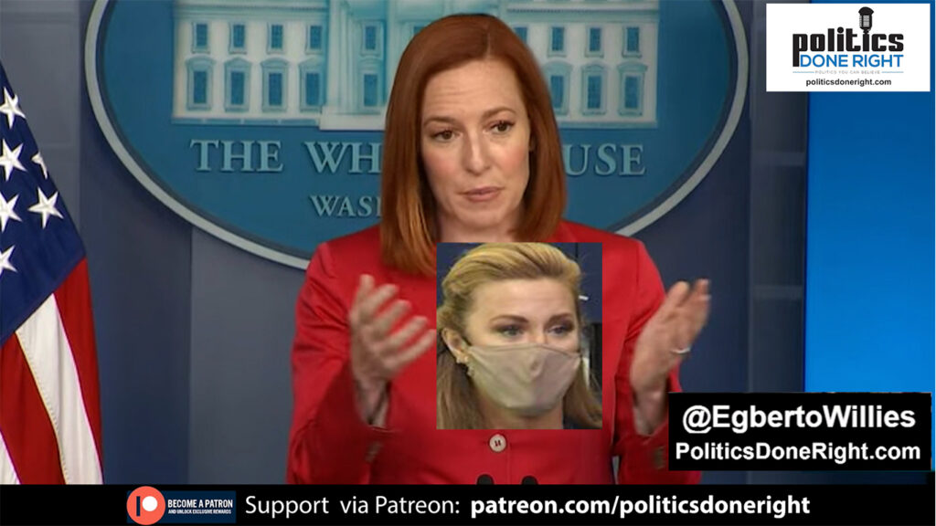 Jen Psaki is cool as she dismantles an incompetent 'People are saying' Newsmax Right-Wing reporter.