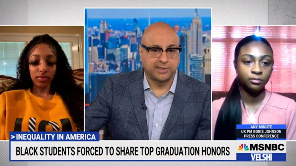 Black valedictorian & salutatorian forced to share award white students with less rigorous courses.