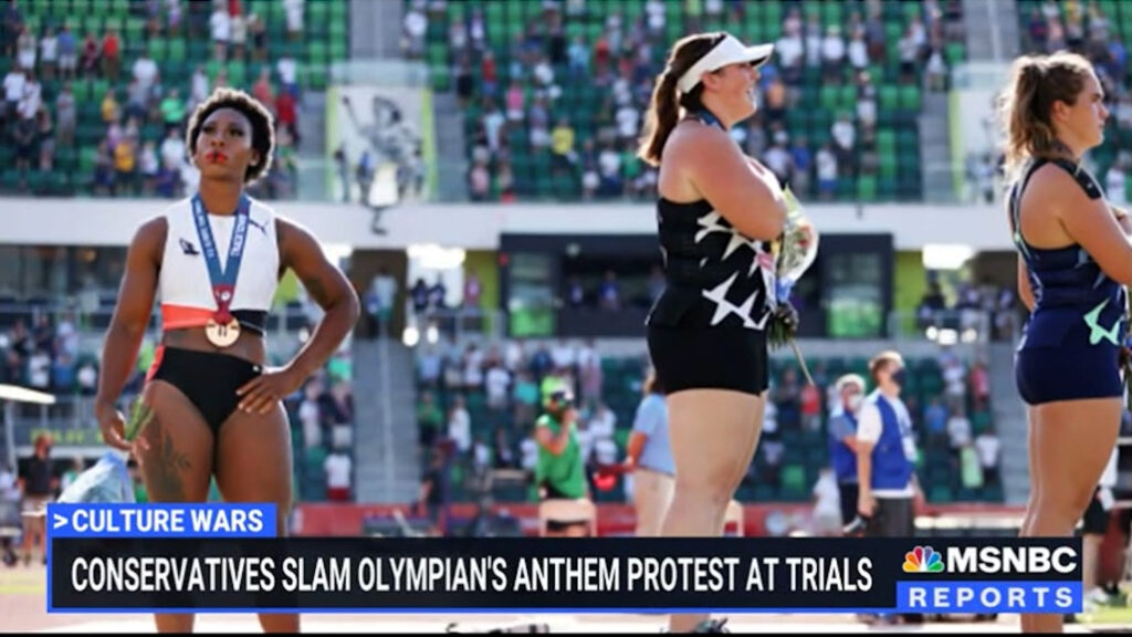 How to use Republican faux-outrage about Olympian act to highlight GOP Jan 6 insurrection-flag desecration