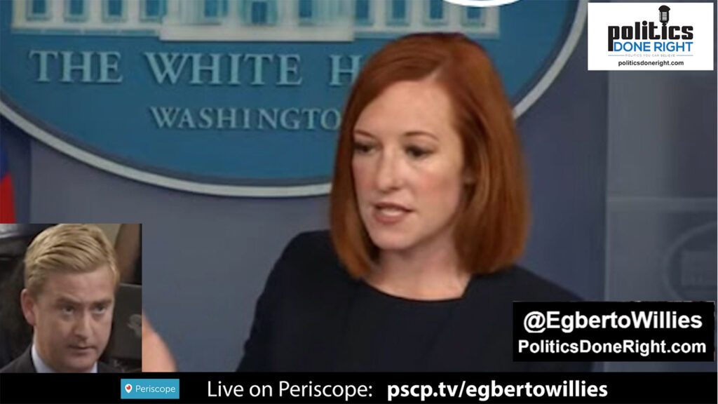 Jen Psaki to Fox News child-reporter Doocy- Welcome back. She then simplifies answer. Schooled!