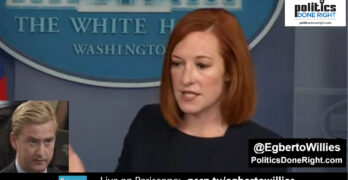 Jen Psaki to Fox News child-reporter Doocy- Welcome back. She then simplifies answer. Schooled!