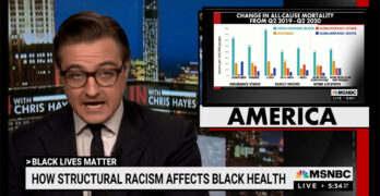 Chris Hayes presents a graphic view of the deadly permanence of systemic racism in healthcare
