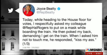 Irresponsible GOP Rep. Hal Rogers 'assaulted' Black Rep. Joyce Beatty: She asked him to wear a mask