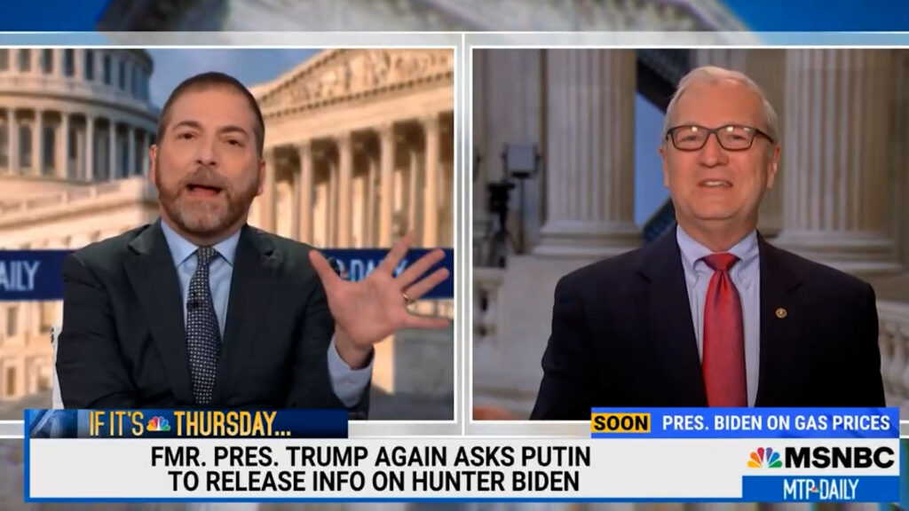 Chuck Todd tags Trump as unpatriotic and slams sycophant Republican Senator Kevin Cramer.