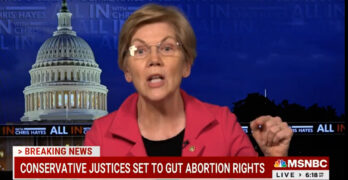 An angry Elizabeth Warren sides with Progressive over the anti-woman incumbent in the Texas runoff.