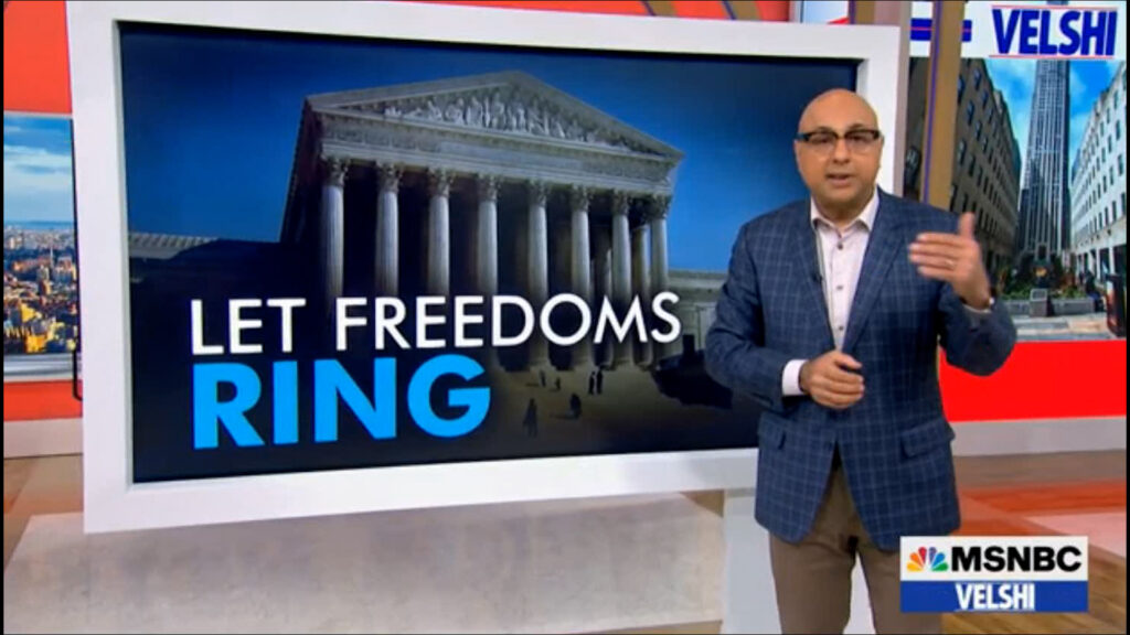 Ali Velshi: SCOTUS Reign of Terror. There is no land of the free when freedom is extinguished.