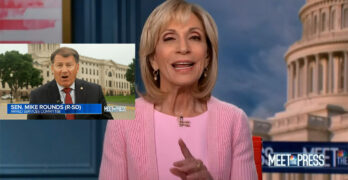 Andrea Mitchell dings Sen. Mike Rounds on his recession lie with words from Republican economists.