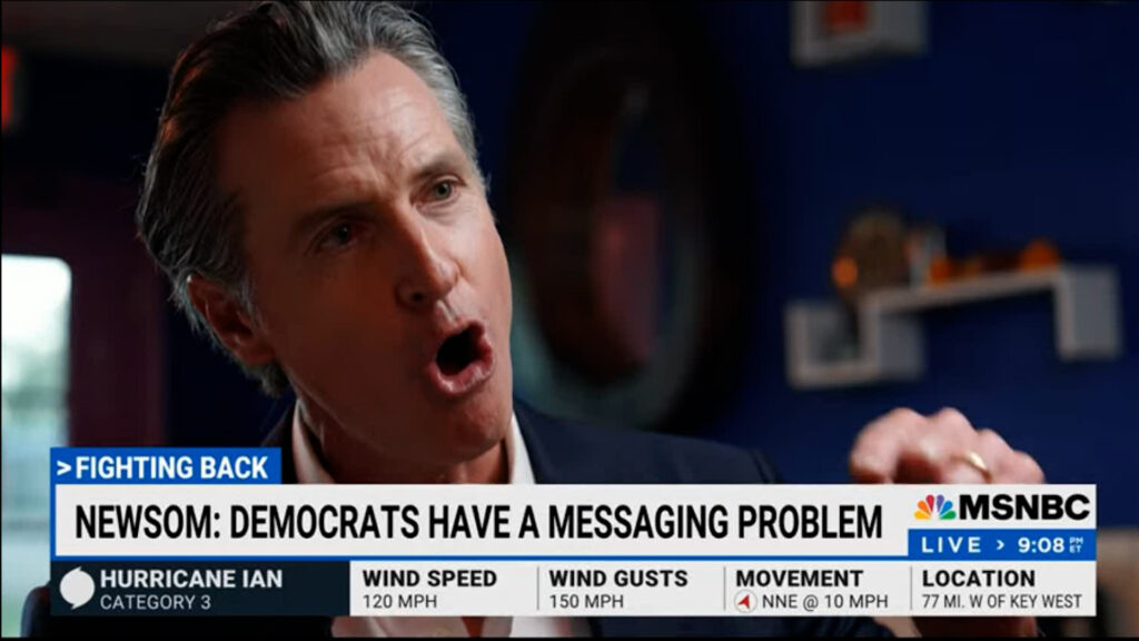 AT LAST! California Gov. Gavin Newsom has a stark message for Democrats they better heed now.