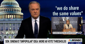 EPIC! Lawrence O'Donnell takes down Sen. Sinema's ignorant statements at the McConnell Center.