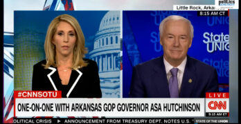 A fed-up Arkansas Governor, Asa Hutchinson, throws Donald Trump under the bus.