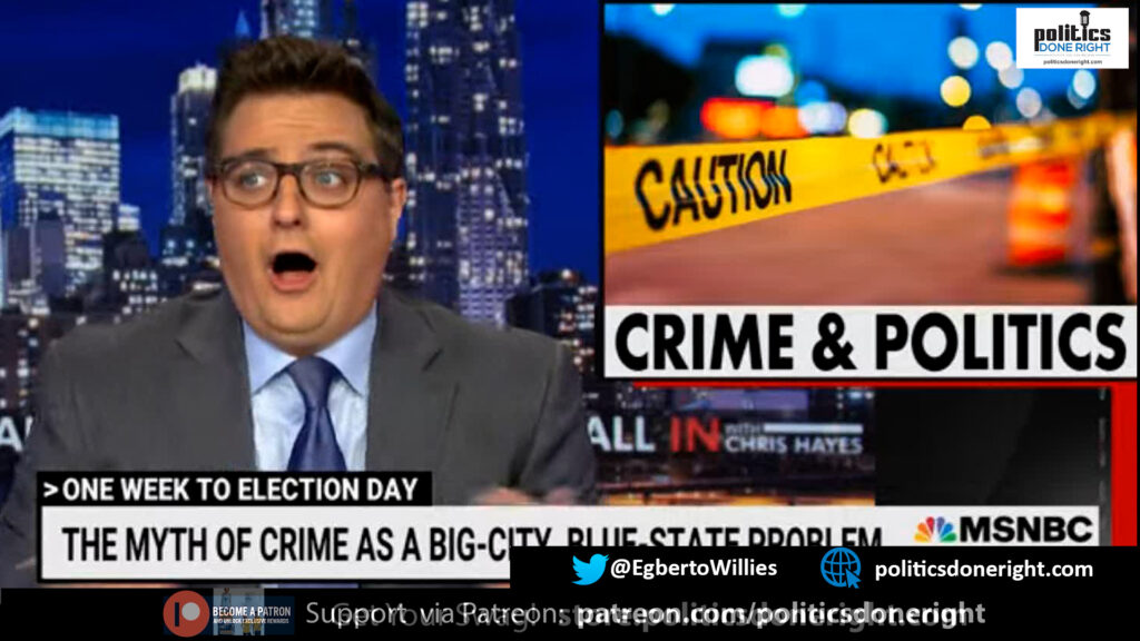 EPIC! MSNBC Chris Hayes did a Fox News crime ad on Oklahoma crime like Fox does on the Blue States.
