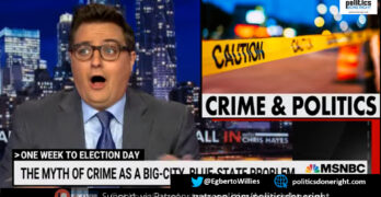 EPIC! MSNBC Chris Hayes did a Fox News crime ad on Oklahoma crime like Fox does on the Blue States.