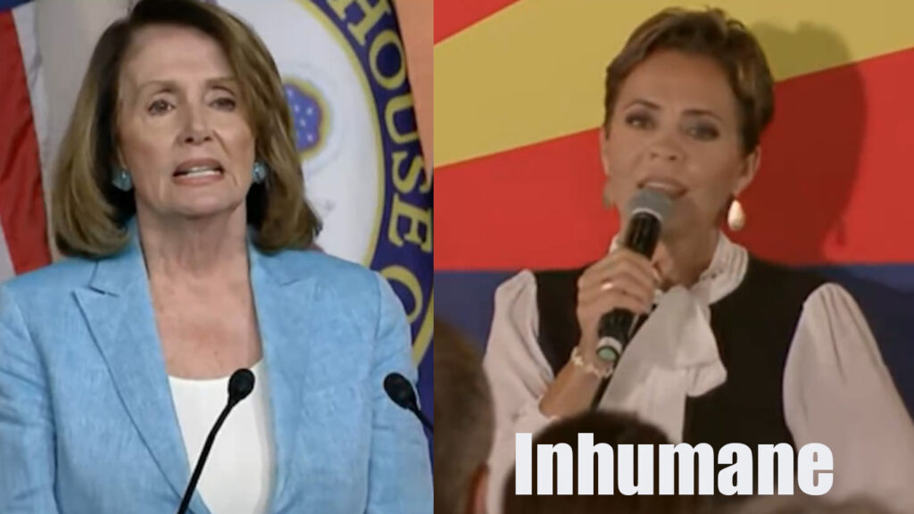Nancy Pelosi v. Kari Lake, the difference between a humane person and a visibly lying degenerate