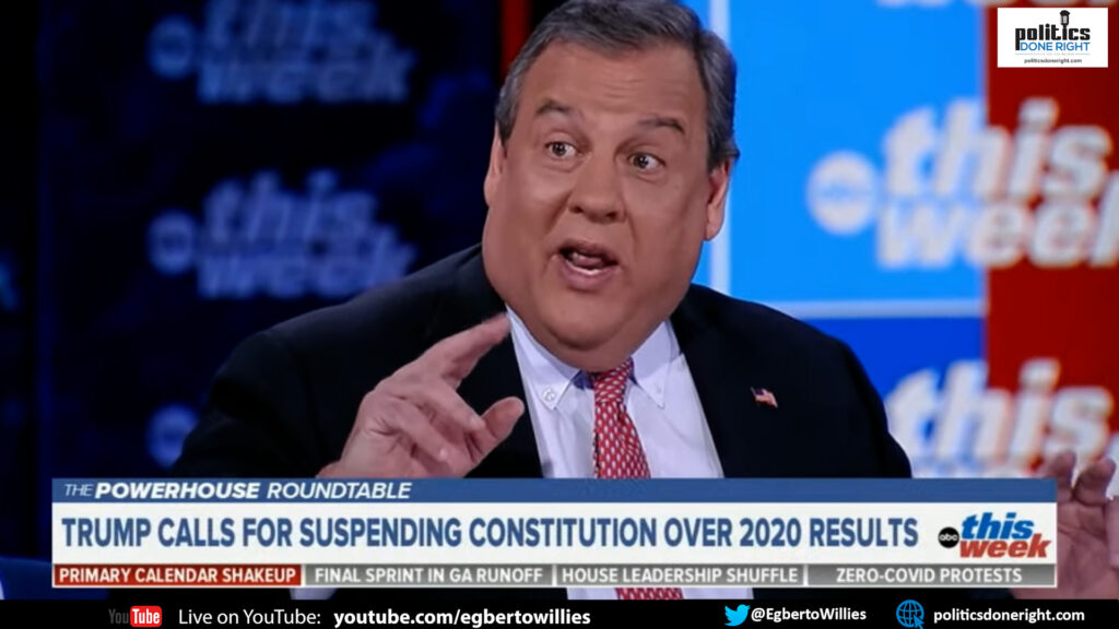 Gov. Chris Christi slams Trump as a post-2020 election untethered self that's killing GOP right now