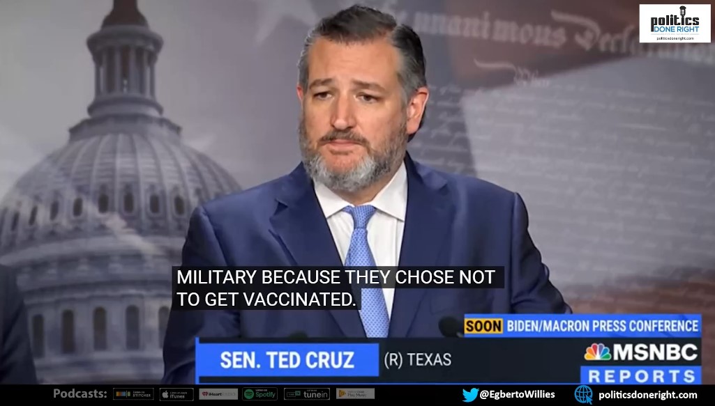 Irresponsible Senators Ted Cruz & Lindsey Graham puts our military at risk with their vaccine stance.