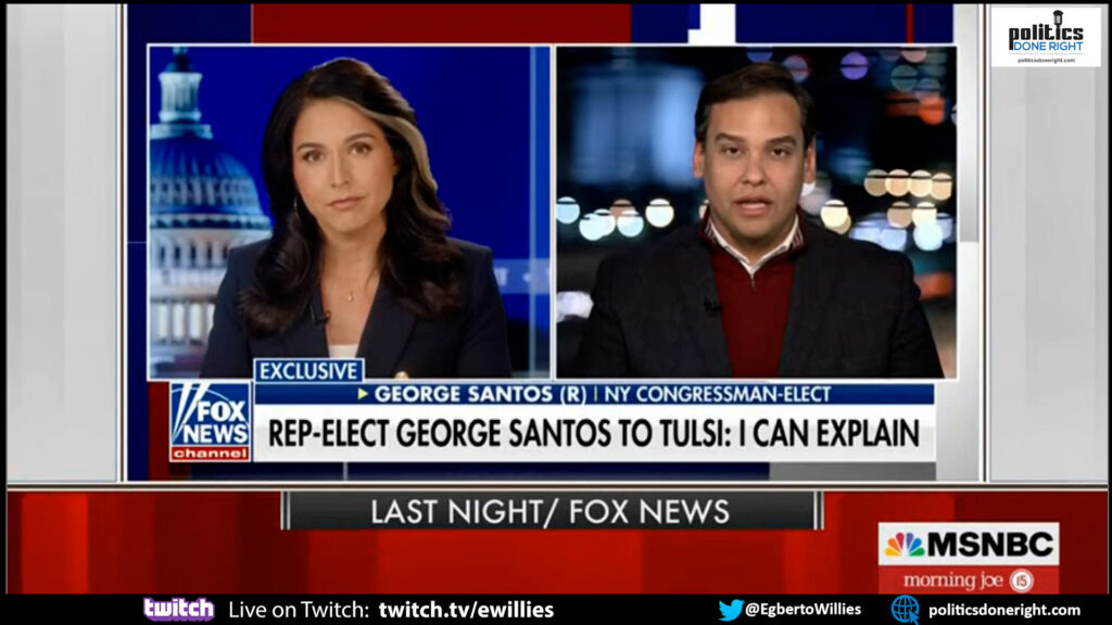 Tulsi Gabbard calls out George Santos for his lies in his fraudulent election for Congress