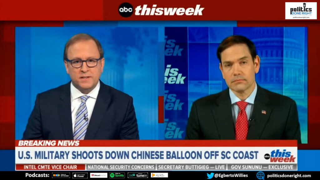 ABC's Jonathan Karl embarrasses Marco Rubio with some inconvenient truths about Chinese balloons