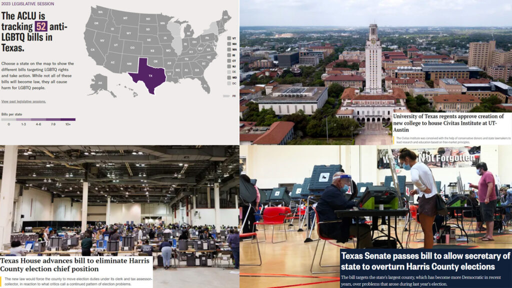 Texas Legislature: A lesson in how to kill Democracy and indoctrinate the masses.
