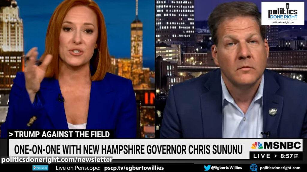 Jen Psaki dinged Gov Sununu's lie midstream as he tried to deny Trump-Putin collusion.