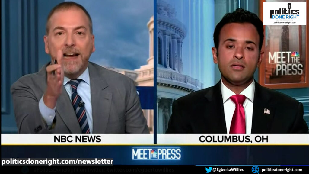 Chuck Todd grilled Vivek Ramaswamy & exposed him as a fraud with his own book Nations of Victims.