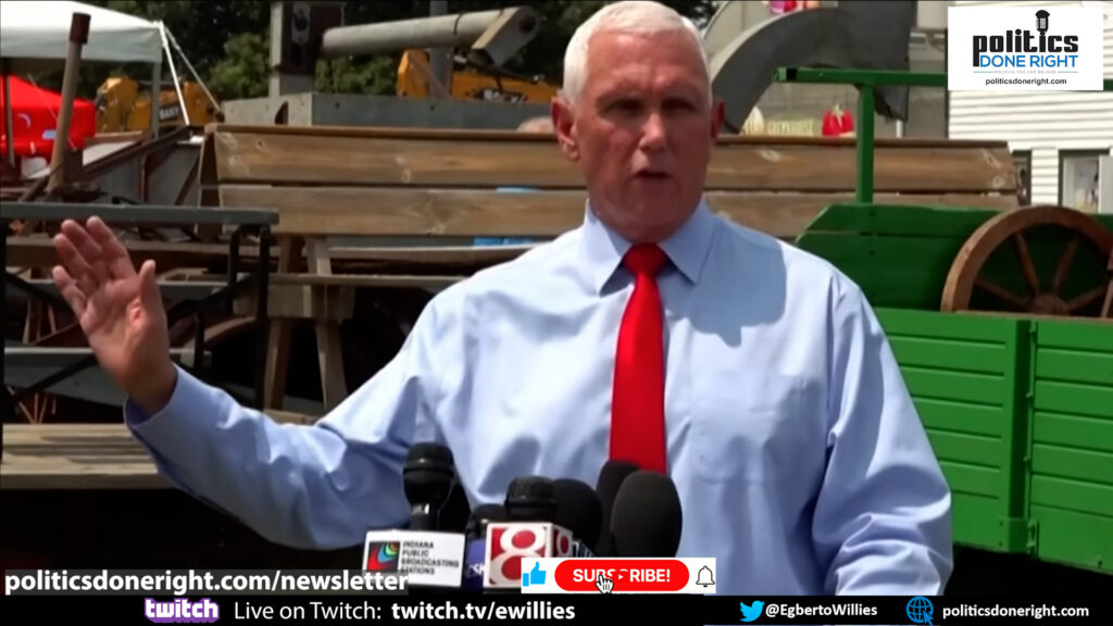 Mike Pence continues to slowly up the ante on Trump as he says he should never be president.