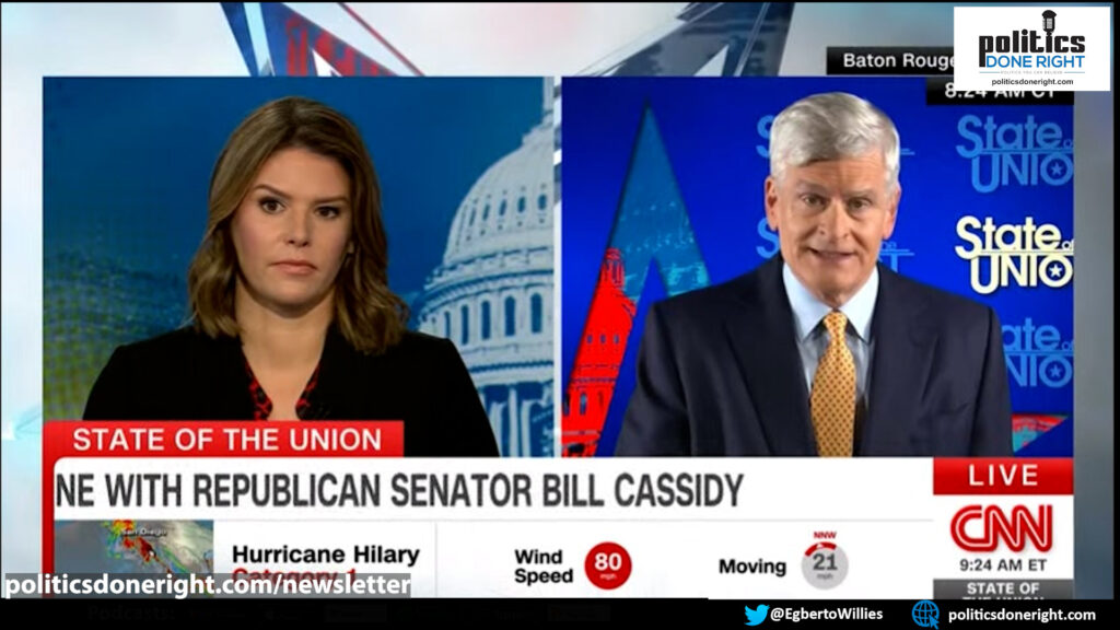 Republican Senator says Trump should drop out, but he would still vote for him even if convicted.